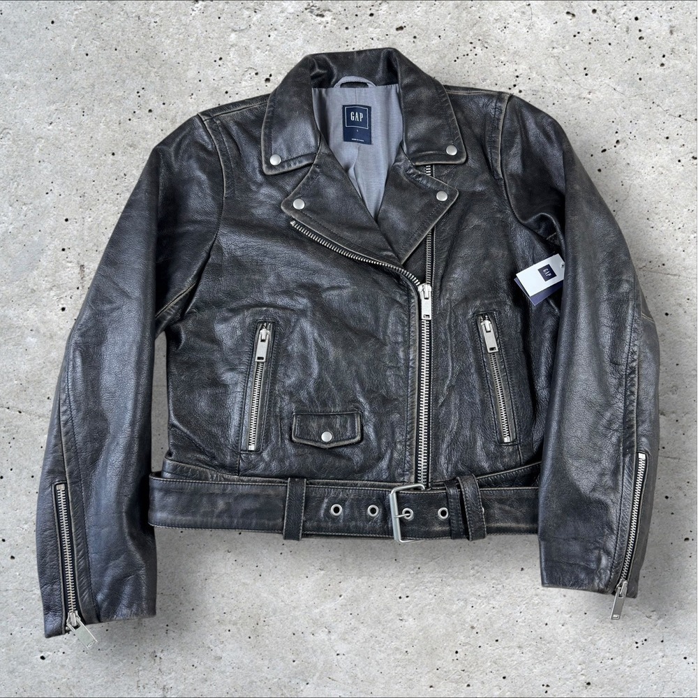 GAP Black Leather Jacket